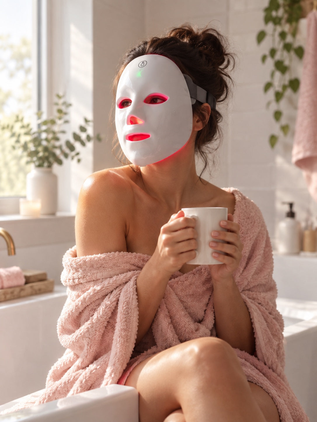 Creadora de contenido probando productos ELVYRA en casa